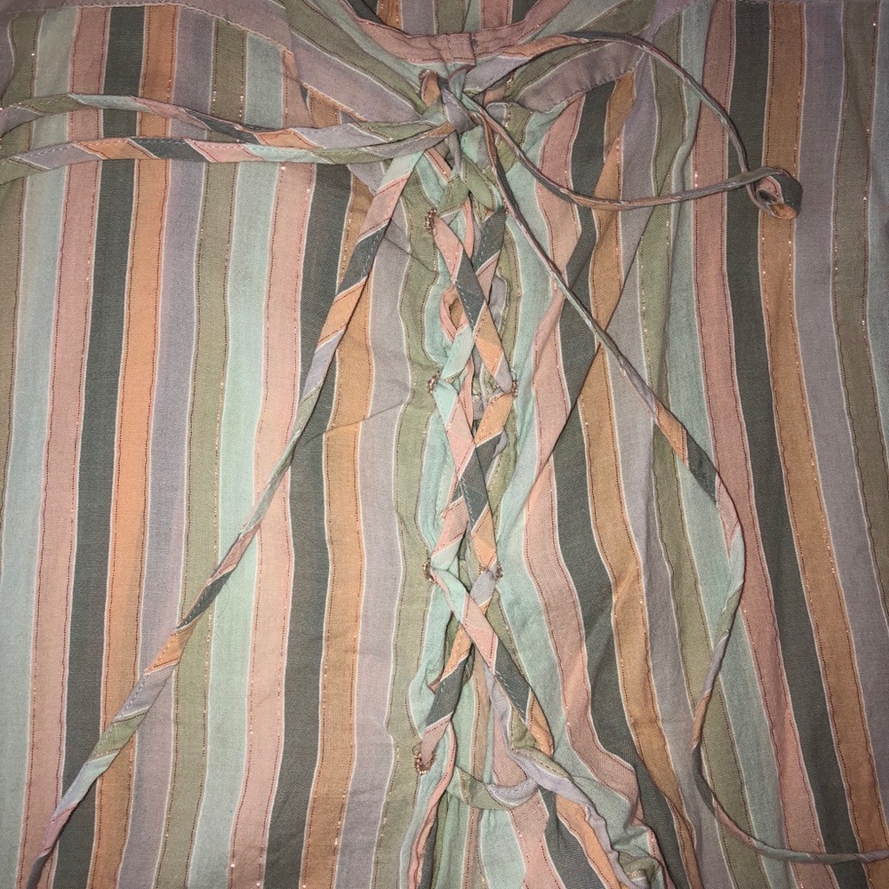 LUCKY BRAND PASTEL STRIPE LUREX TANK TOP - Picture 6 of 8